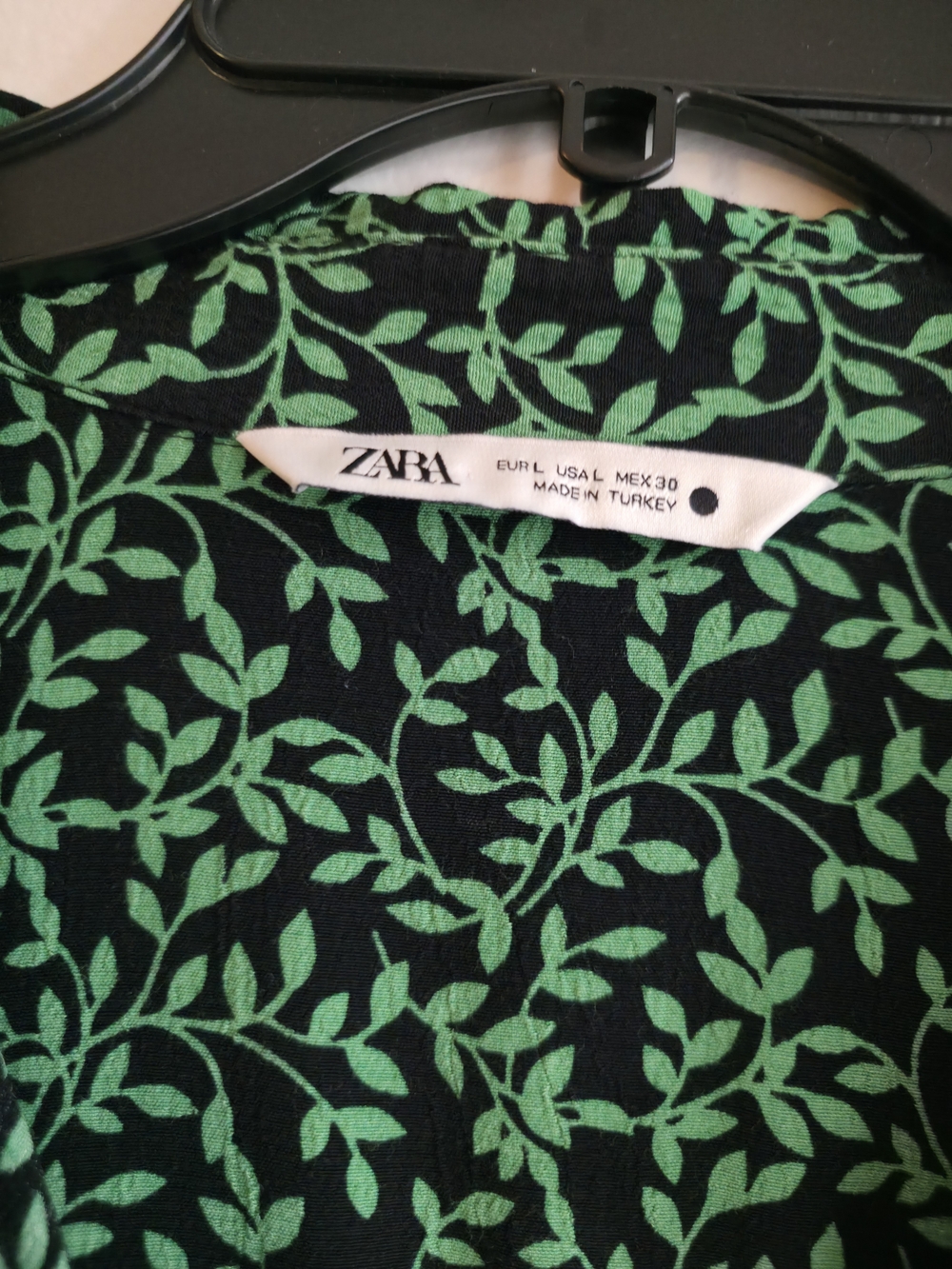Zara Green Leaf-Print Maxi Dress - Picture 3 of 3